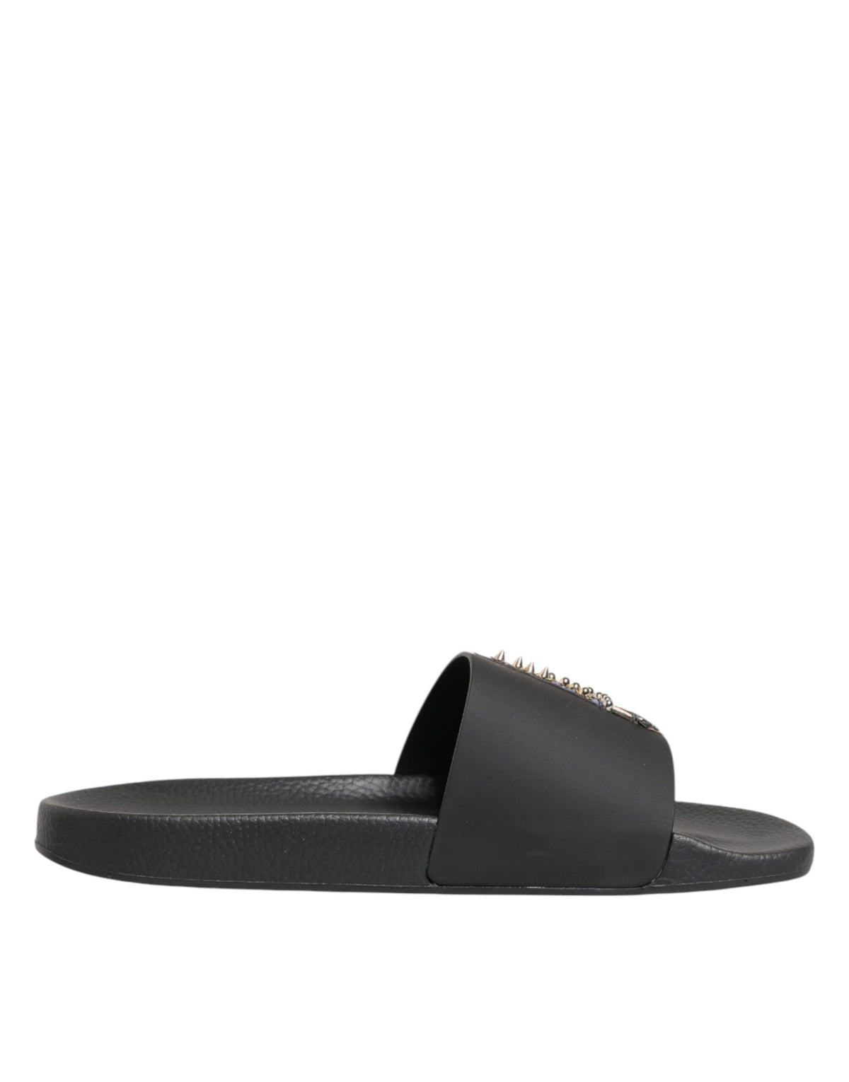 Dolce & Gabbana Schwarze Leder-Pantoletten Sandalen Strandmode Schuhe