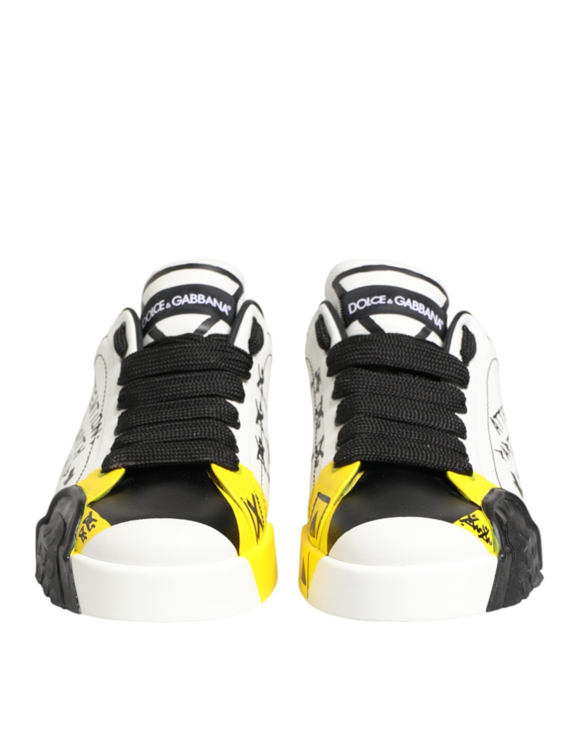 Dolce & Gabbana Multicolor Leren Graffiti Lage Sneakers Schoenen