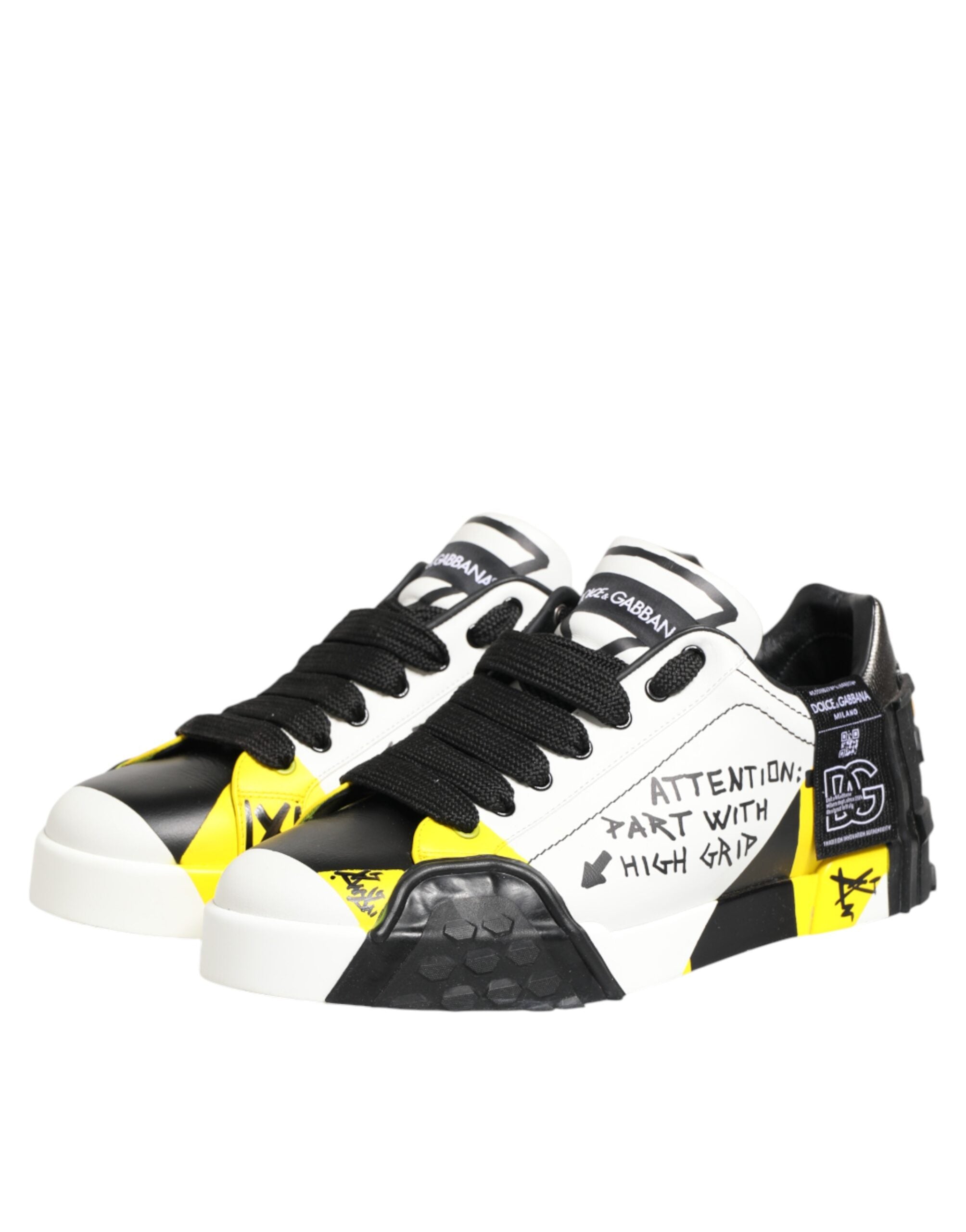 Dolce & Gabbana Multicolor Leren Graffiti Lage Sneakers Schoenen
