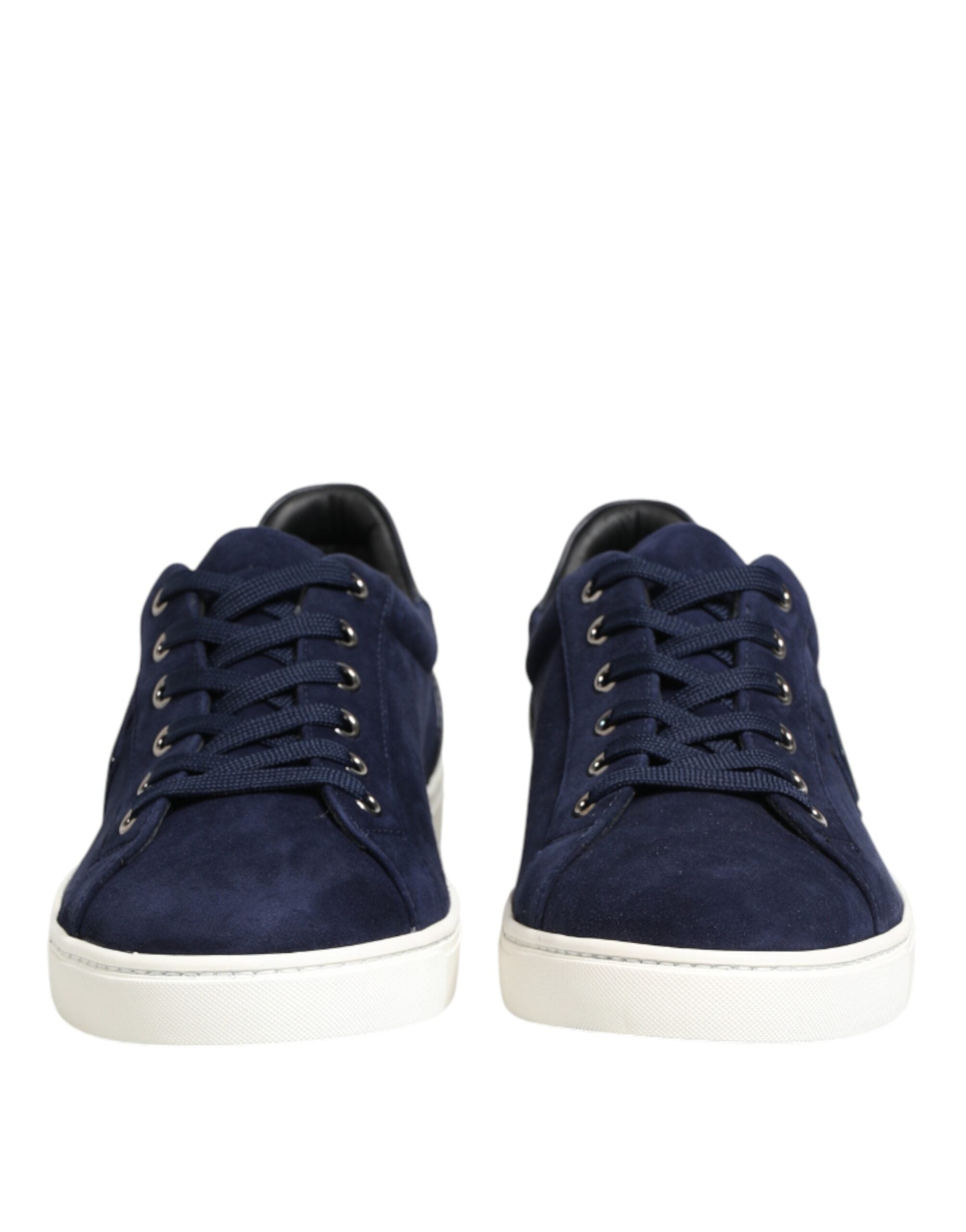 Dolce & Gabbana Blaue Leder-Sneakers aus Wildleder (Low Top)