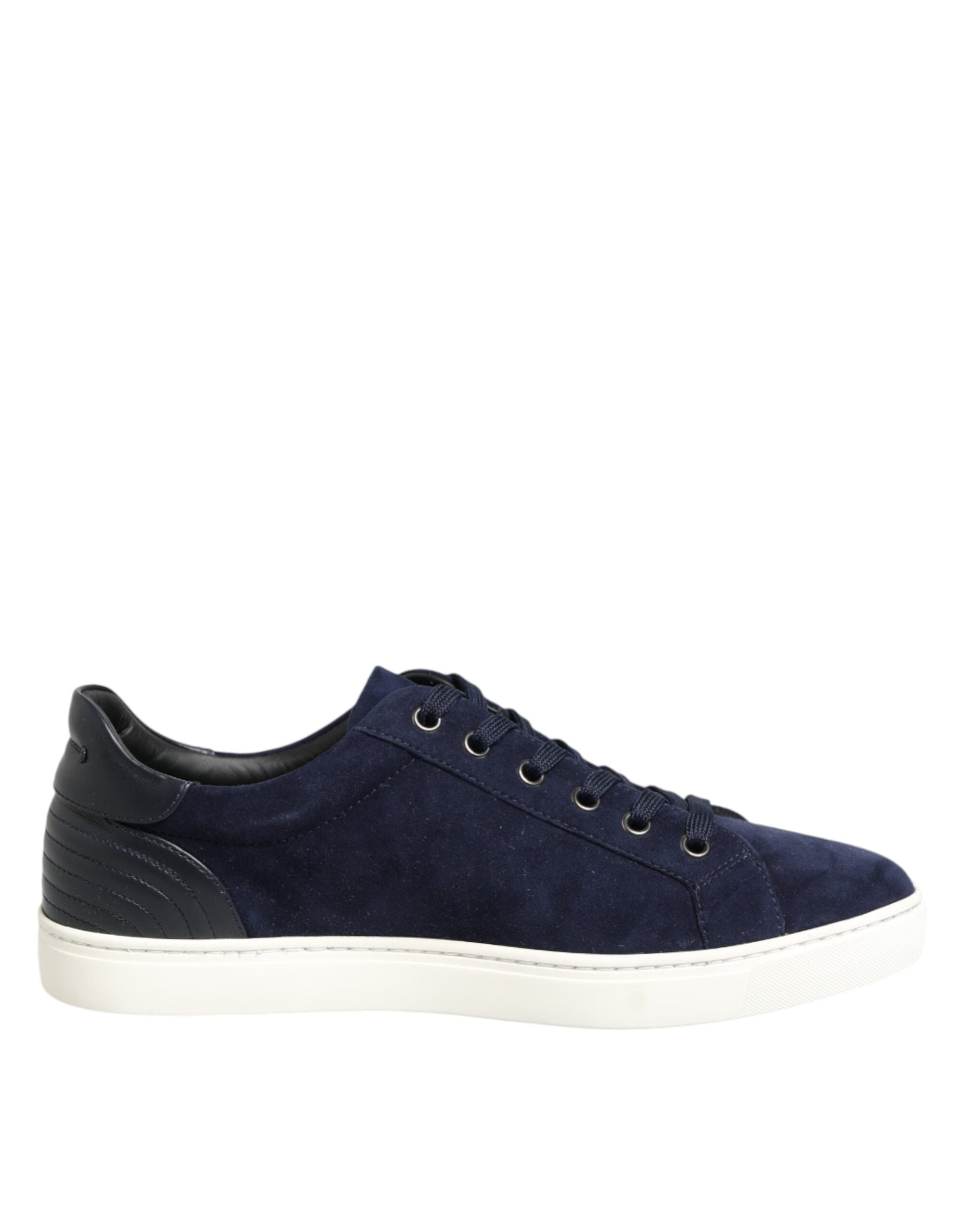 Dolce & Gabbana Blaue Leder-Sneakers aus Wildleder (Low Top)