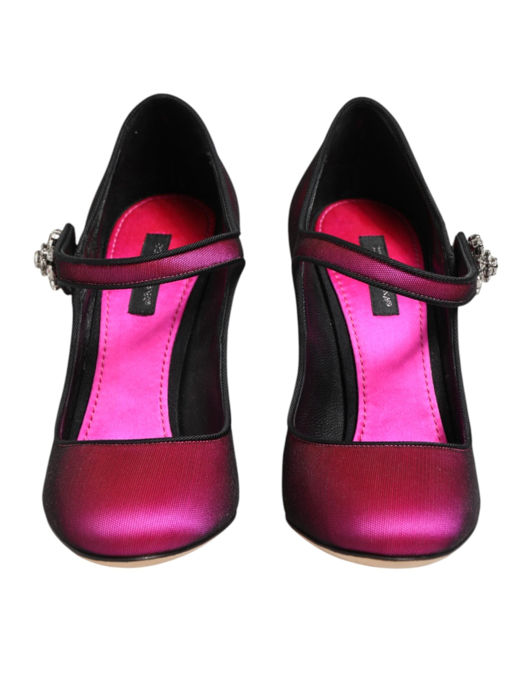 Dolce & Gabbana Pink Strass Mary Janes Pumps Schuhe