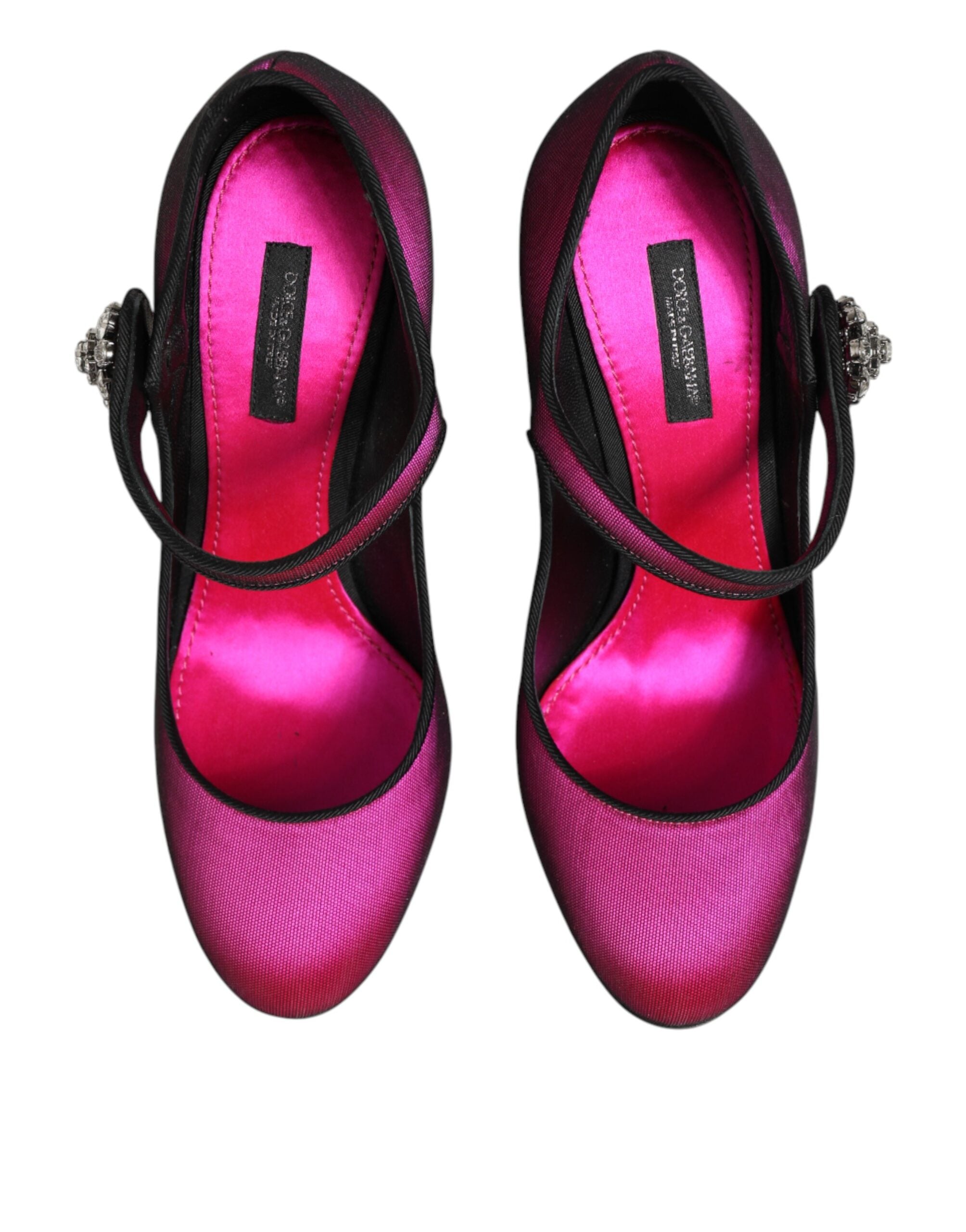 Dolce & Gabbana Pink Strass Mary Janes Pumps Schuhe
