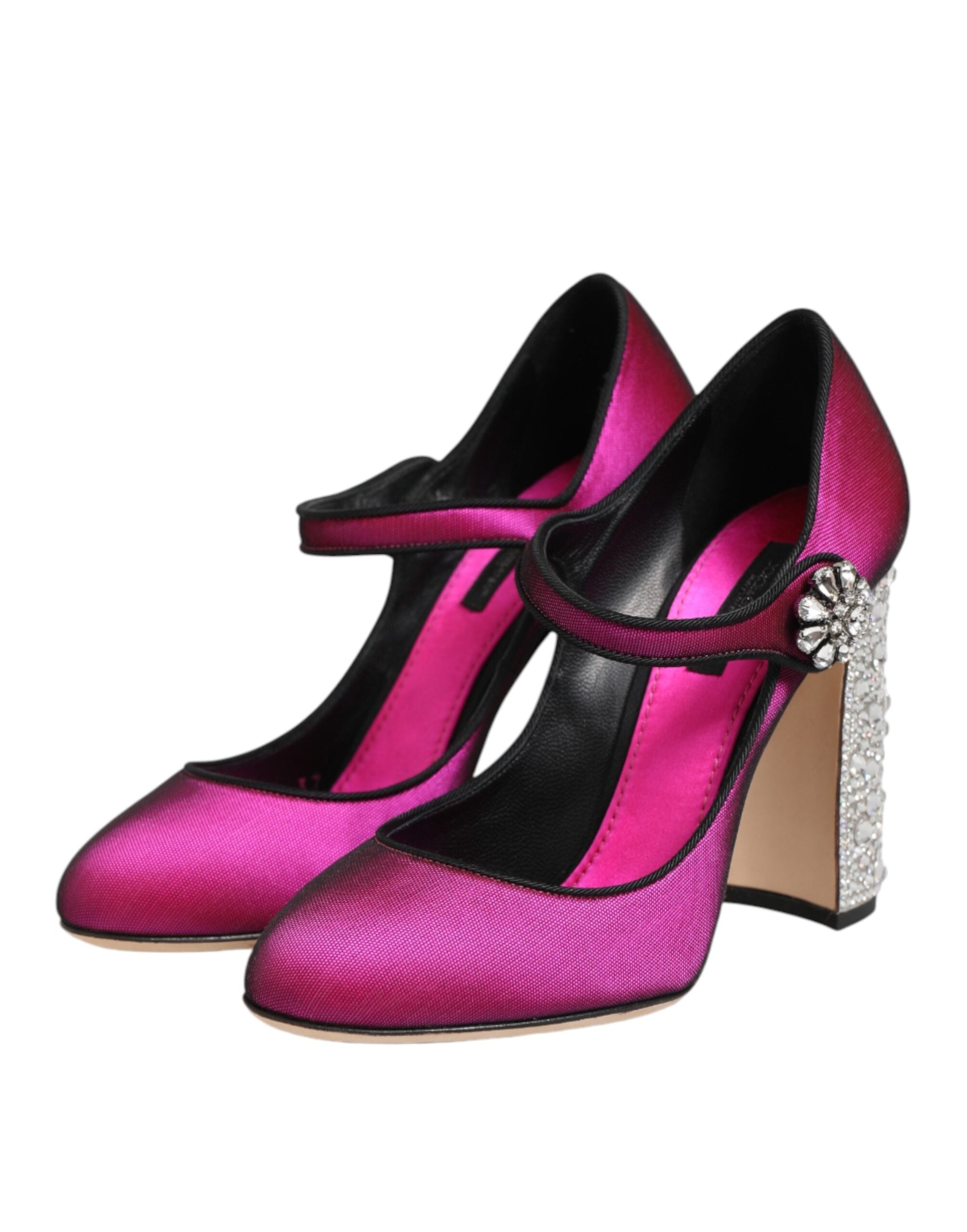 Dolce & Gabbana Pink Strass Mary Janes Pumps Schuhe