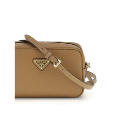 Prada Beige Kalfslederen Bos Taurus Schoudertas