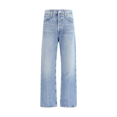 Agolde Blue Cotton Straight-Leg Jeans