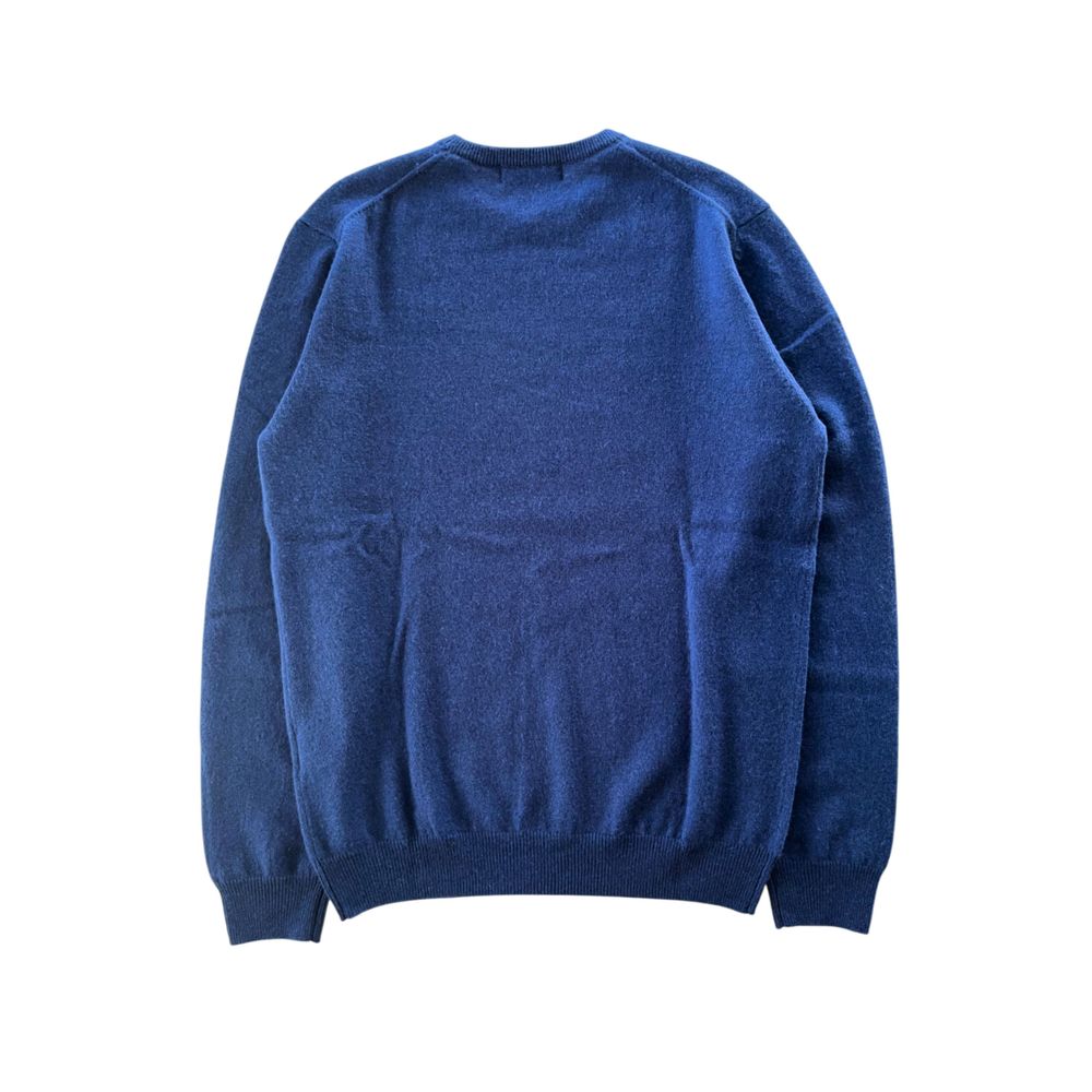 Baldinini Trend Blauer Kaschmir-Herrenpullover