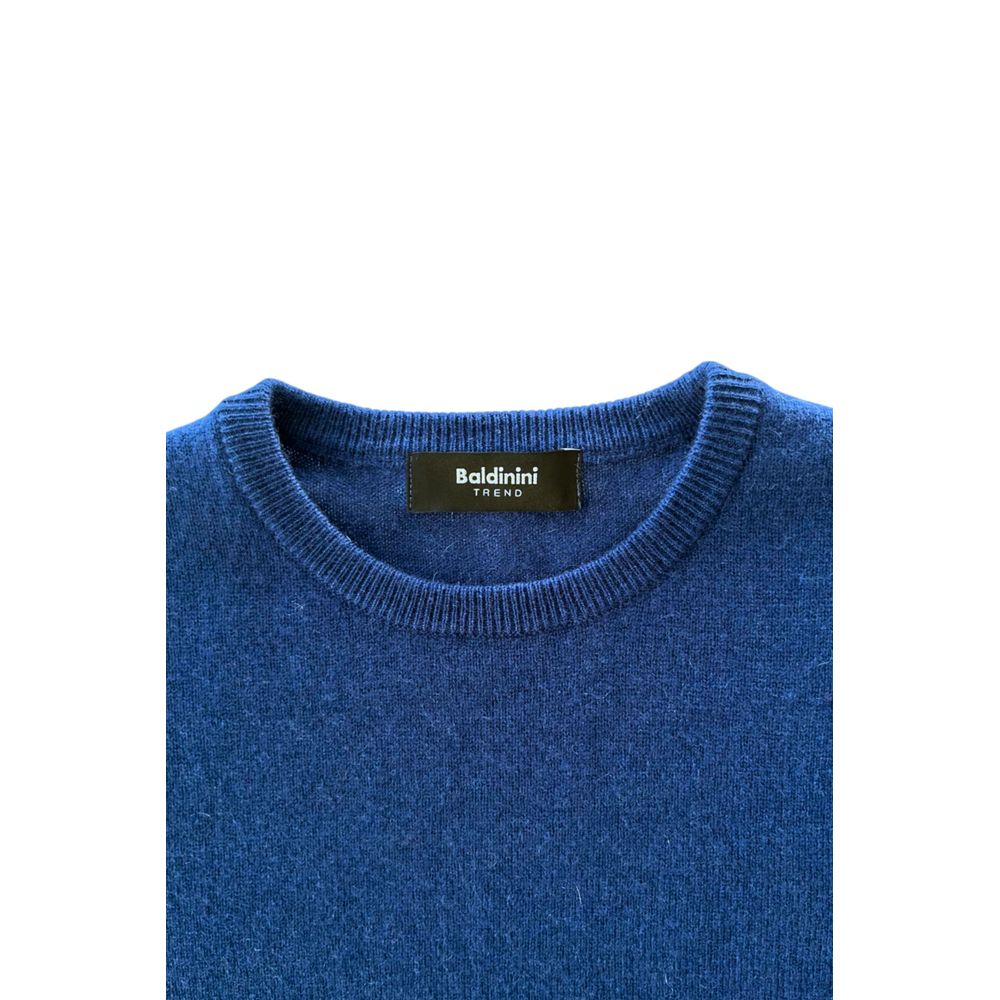 Baldinini Trend Blauer Kaschmir-Herrenpullover