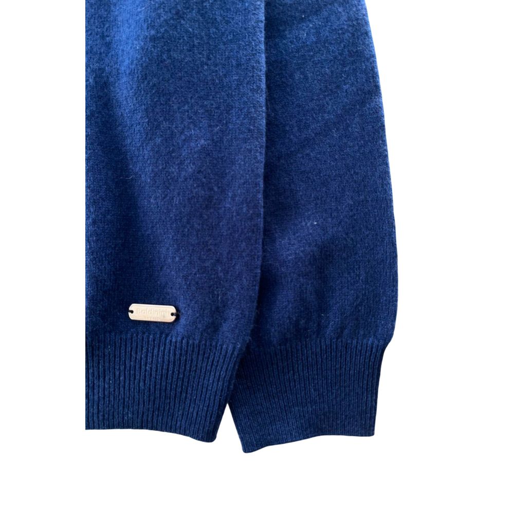 Baldinini Trend Blauer Kaschmir-Herrenpullover