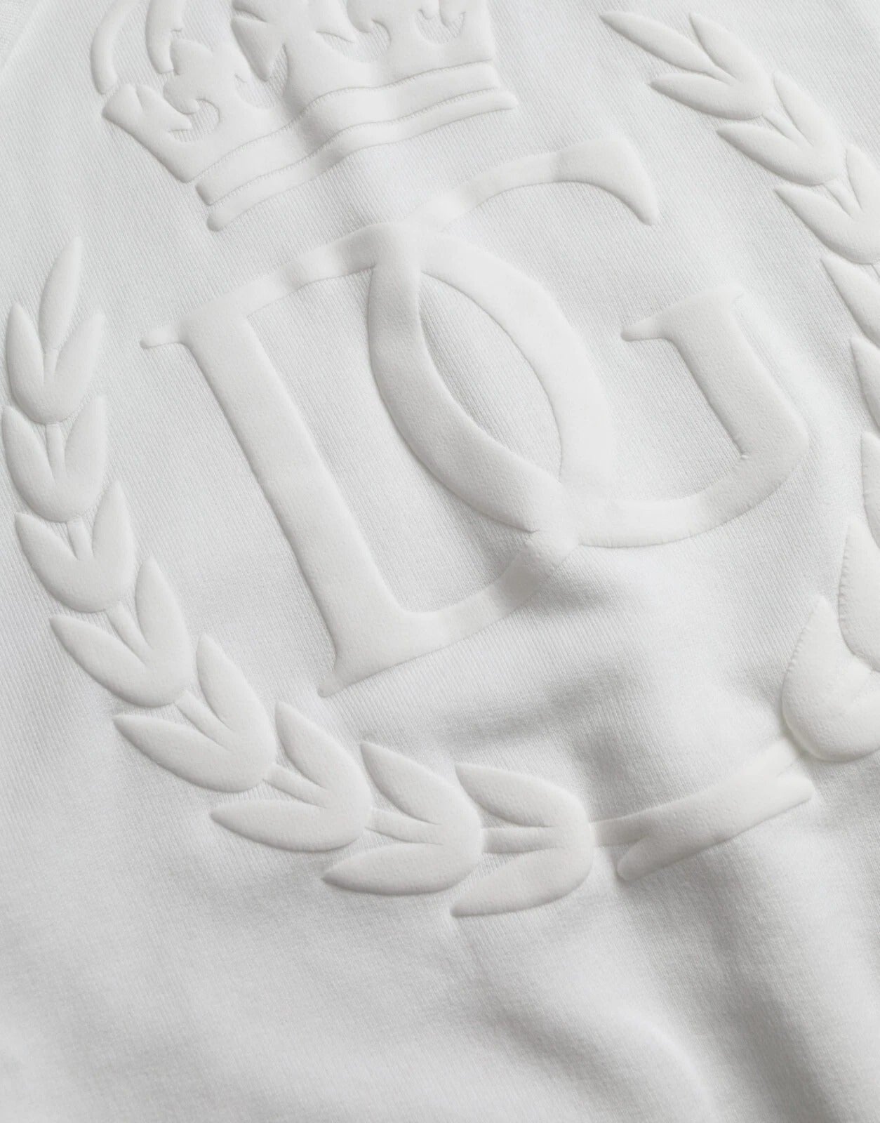 Dolce & Gabbana Weißer Kapuzenpullover aus Baumwolle für Herren