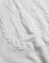 Dolce & Gabbana Weißer Kapuzenpullover aus Baumwolle für Herren