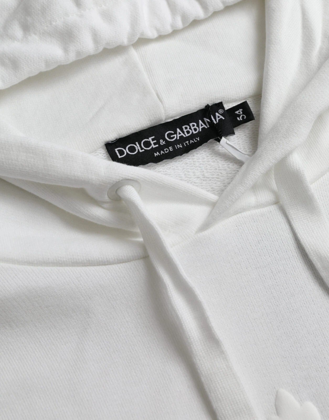 Dolce & Gabbana Weißer Kapuzenpullover aus Baumwolle für Herren