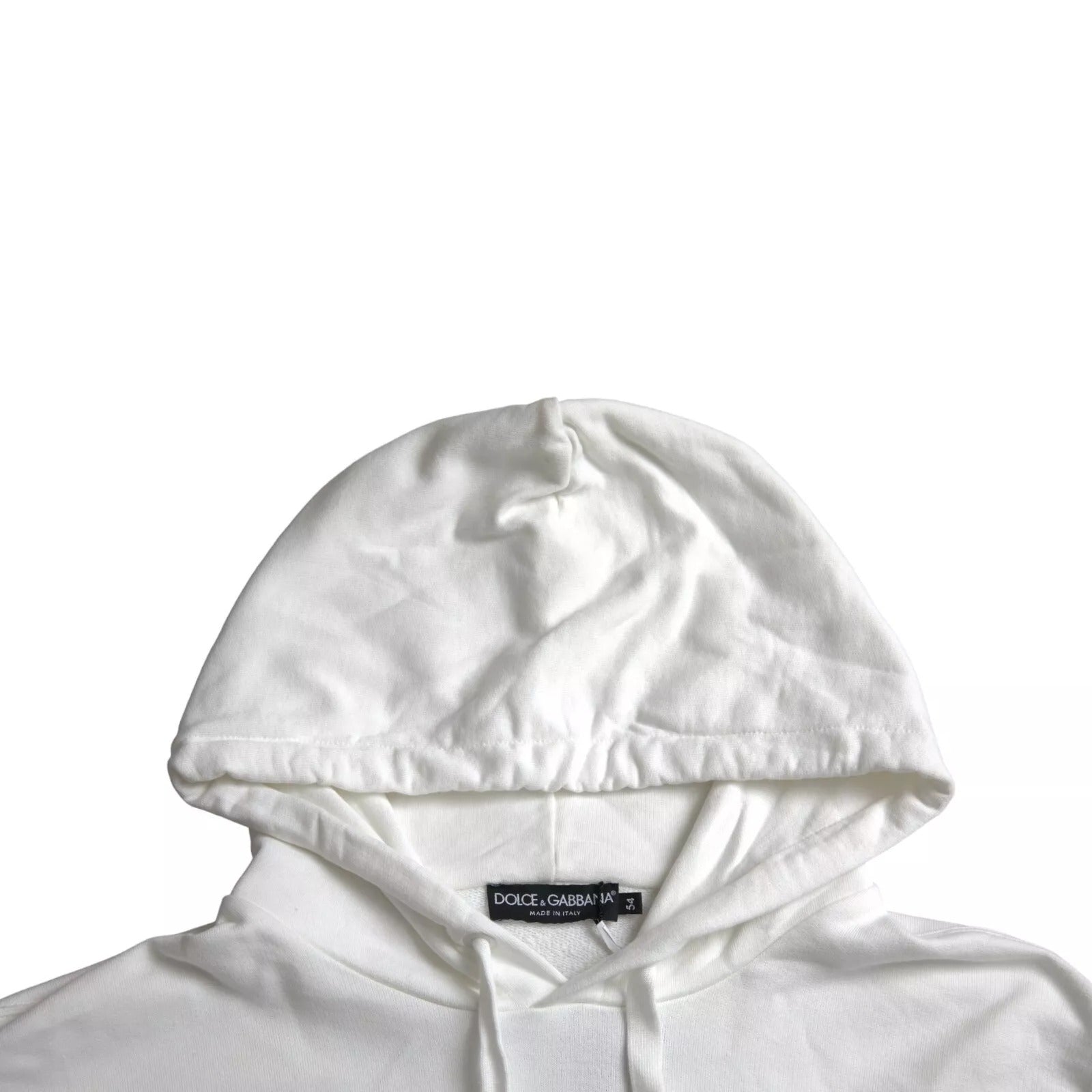 Dolce & Gabbana Weißer Kapuzenpullover aus Baumwolle für Herren