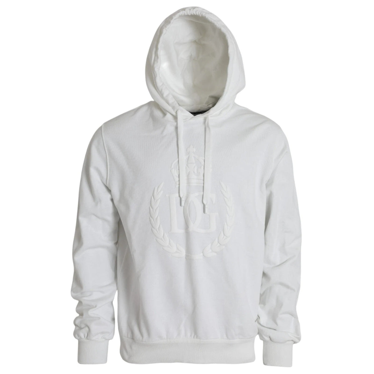 Dolce & Gabbana Weißer Kapuzenpullover aus Baumwolle für Herren