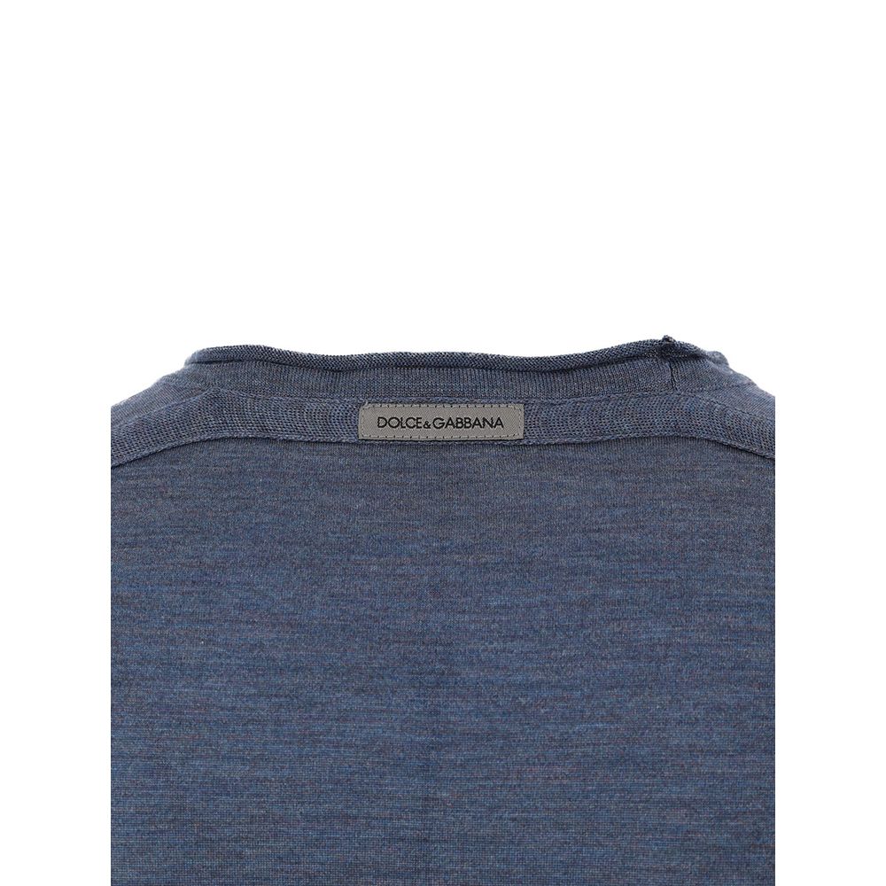 Dolce & Gabbana Blauwe Zijden Sweatshirt