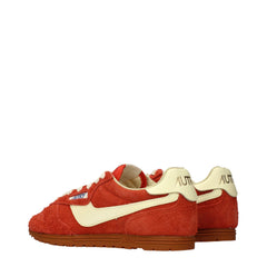 Autry Orange Leather Sneakers