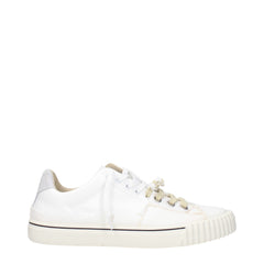Maison Margiela Witte Leren Lage Sneakers