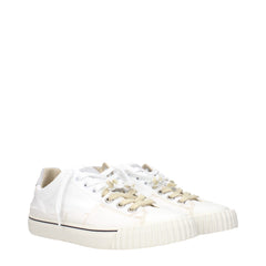 Maison Margiela Witte Leren Lage Sneakers