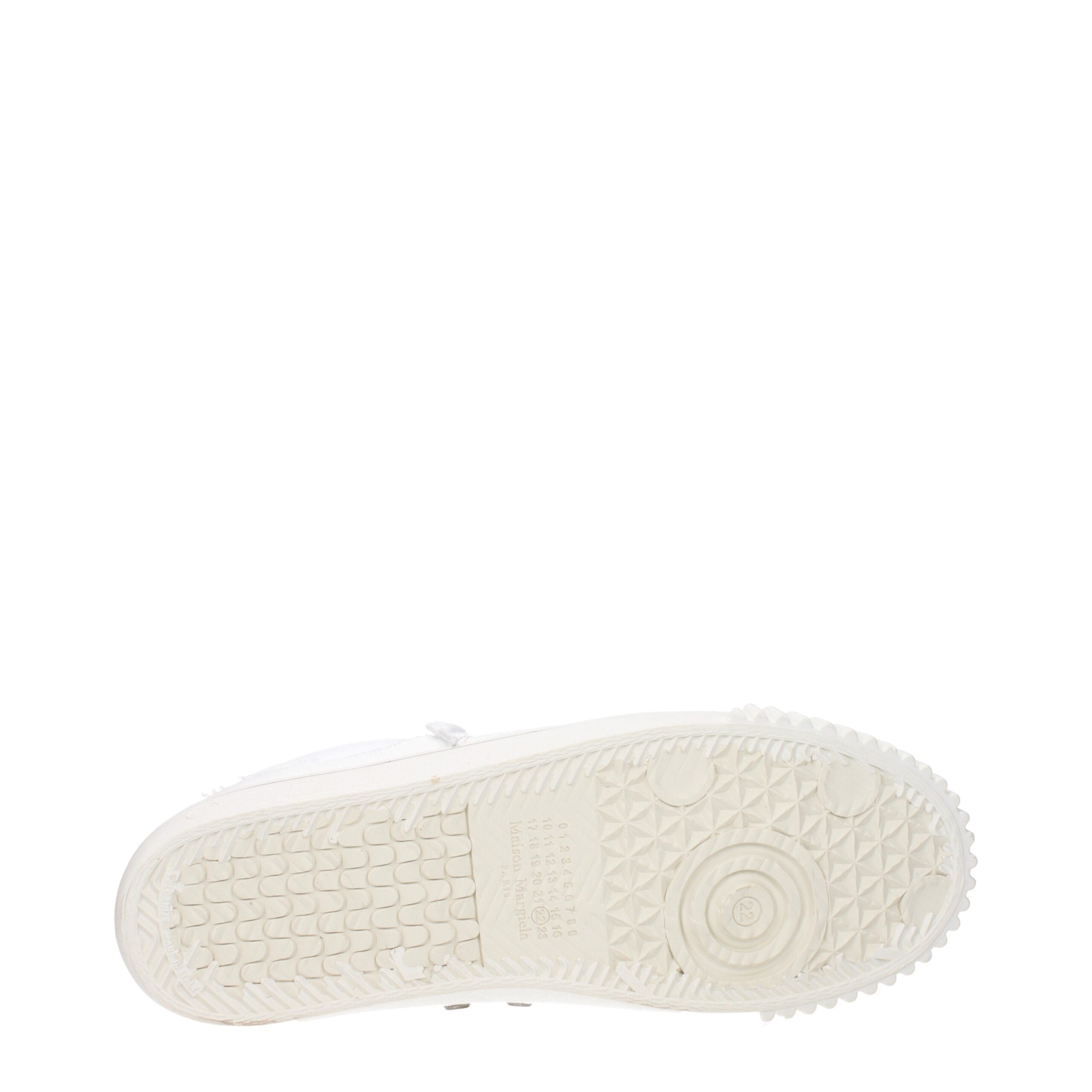 Maison Margiela Witte Leren Lage Sneakers