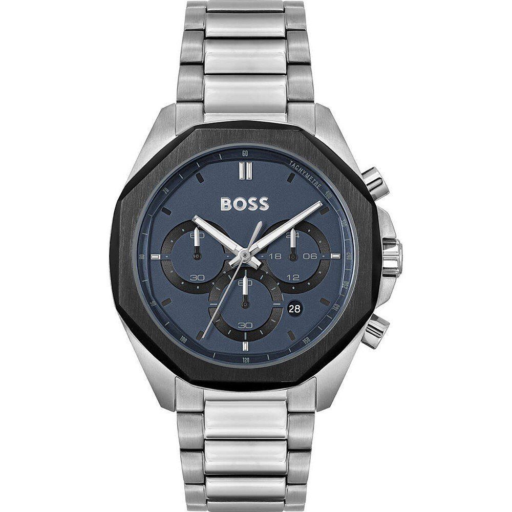 Hugo Boss Graue Edelstahl-Armbanduhr