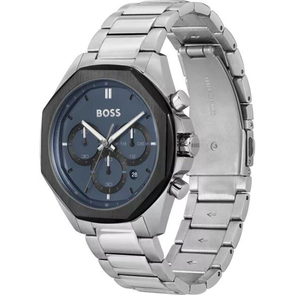 Hugo Boss Graue Edelstahl-Armbanduhr