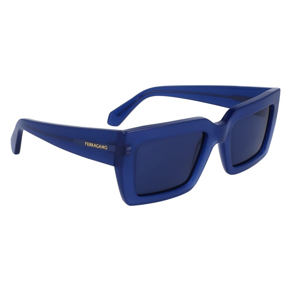 Ferragamo blauwe acetaatzonnebril