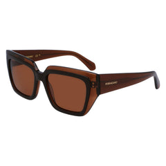Ferragamo bruine acetaat zonnebril