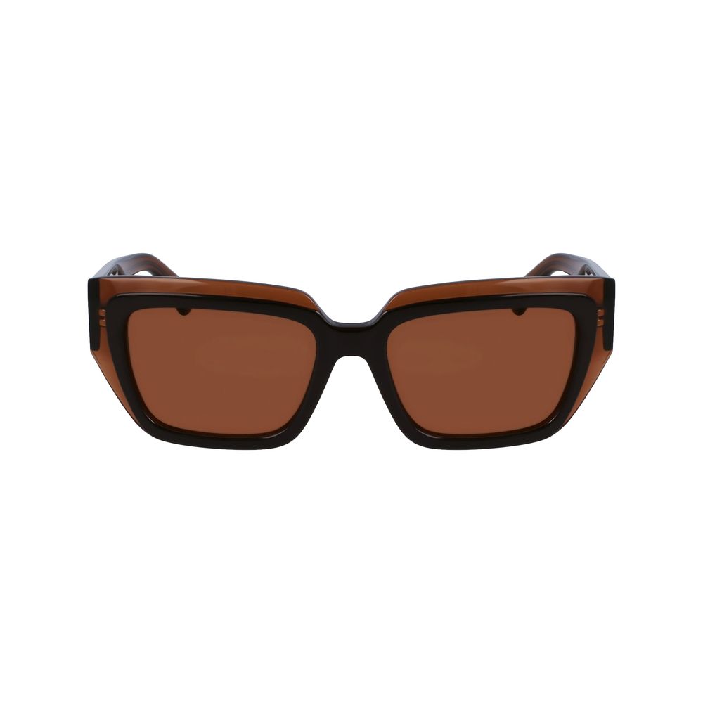 Ferragamo bruine acetaat zonnebril