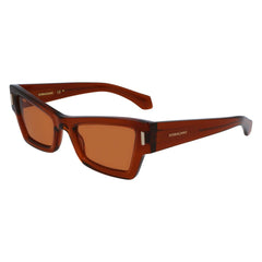 Ferragamo bruine acetaat zonnebril