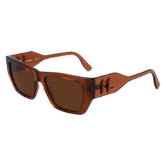Karl Lagerfeld – Braune Sonnenbrille mit Spritzguss