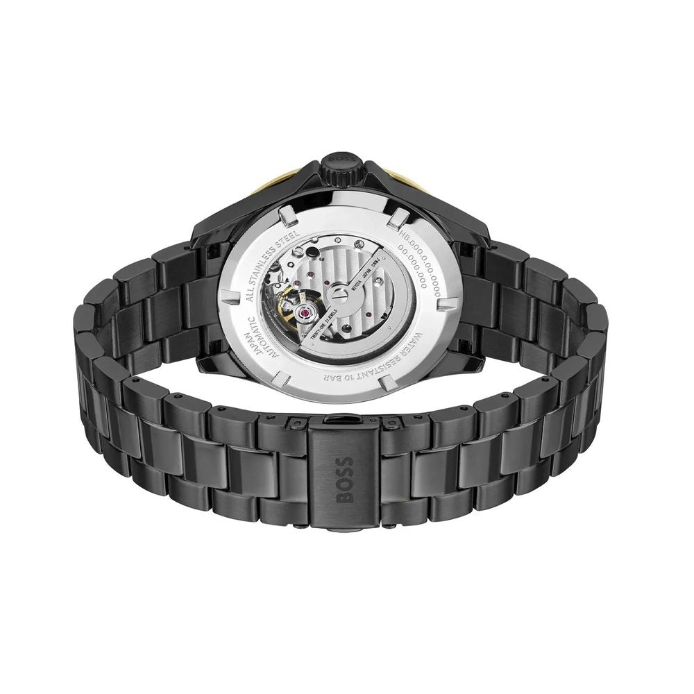 Hugo Boss Schwarze Edelstahl-Kleideruhr