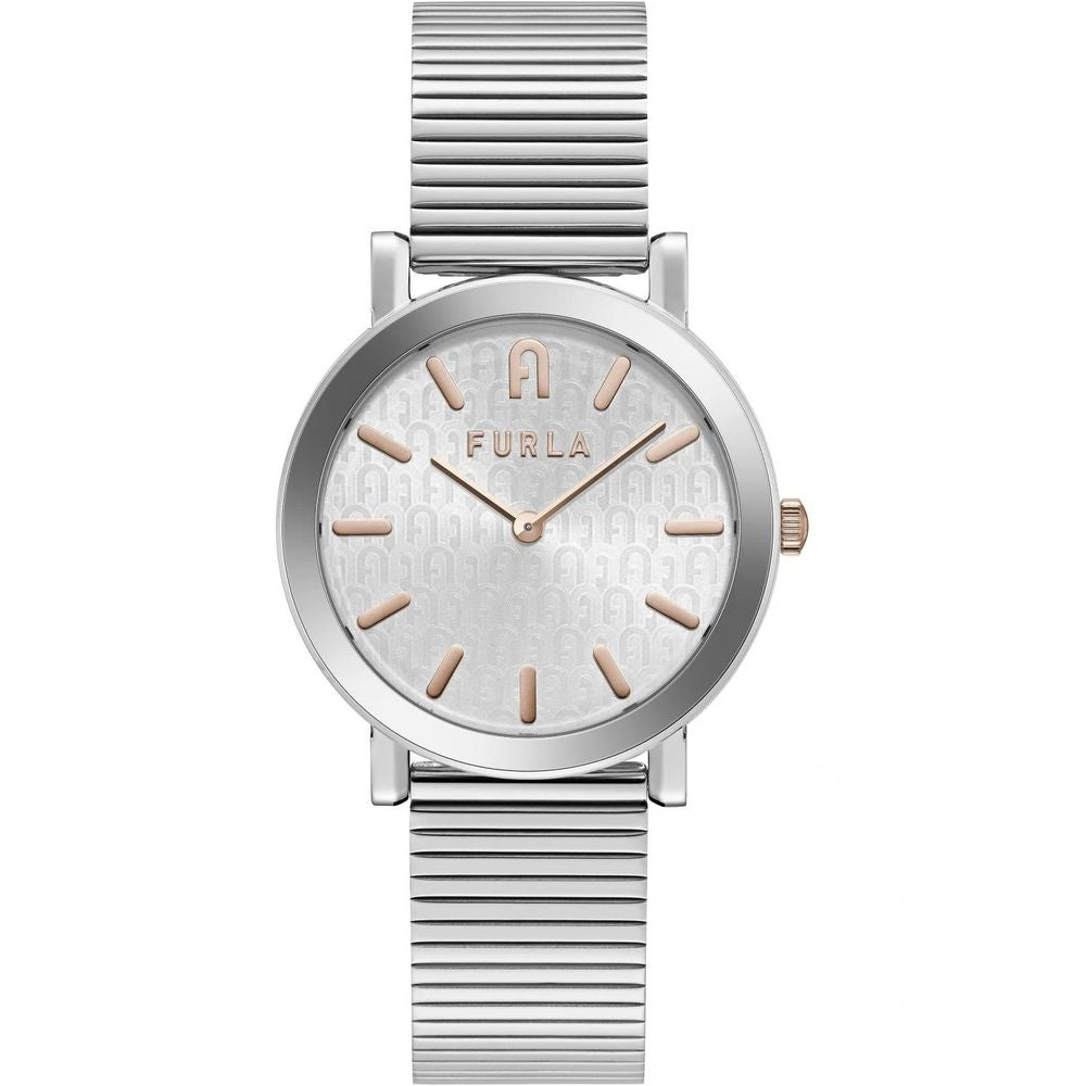 Furla Damenarmbanduhr aus grauem Edelstahl