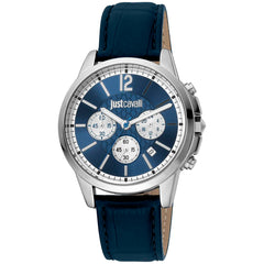 Just Cavalli Zwart Lederen Armband Horloge
