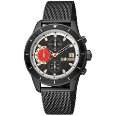 Just Cavalli zwart roestvrijstalen armbandhorloge