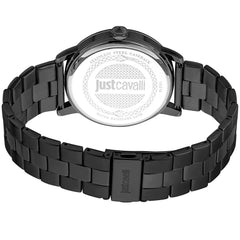 Just Cavalli Schwarze Edelstahl-Dresswatch