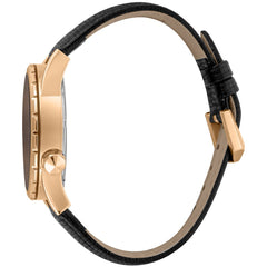 Just Cavalli Zwart Leren Horloge