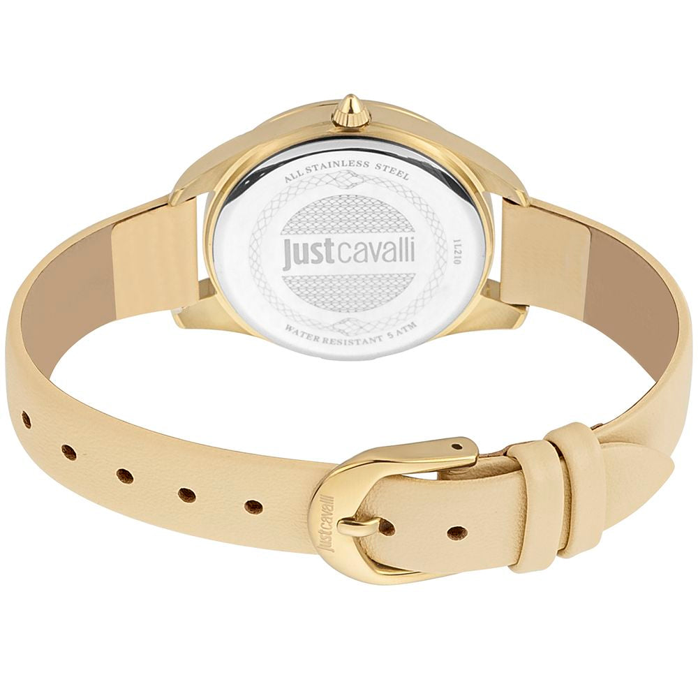 Just Cavalli Beige Lederkleid Armbanduhr