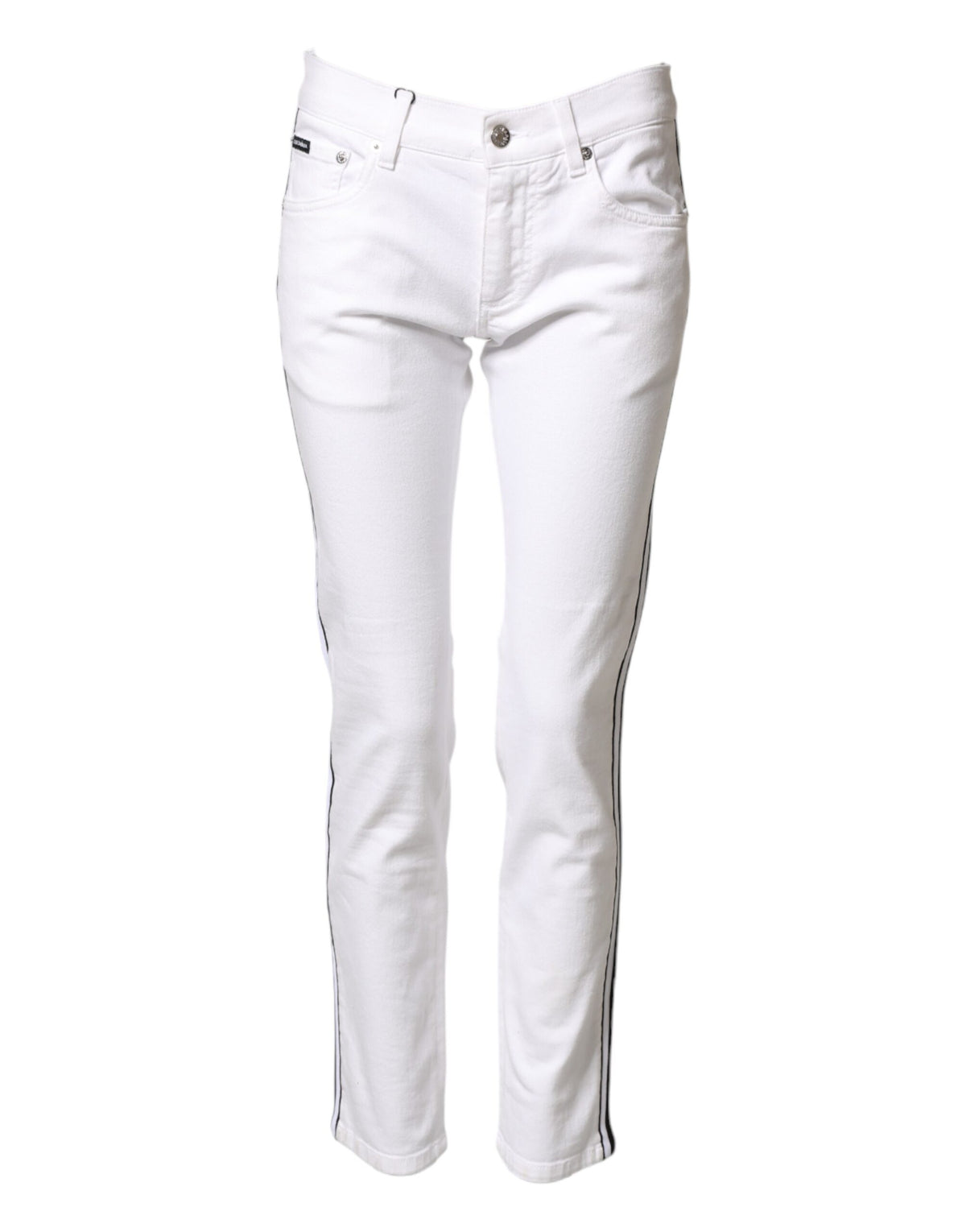Dolce &amp; Gabbana Weiße Skinny-Jeans aus Baumwollstretch für Herren