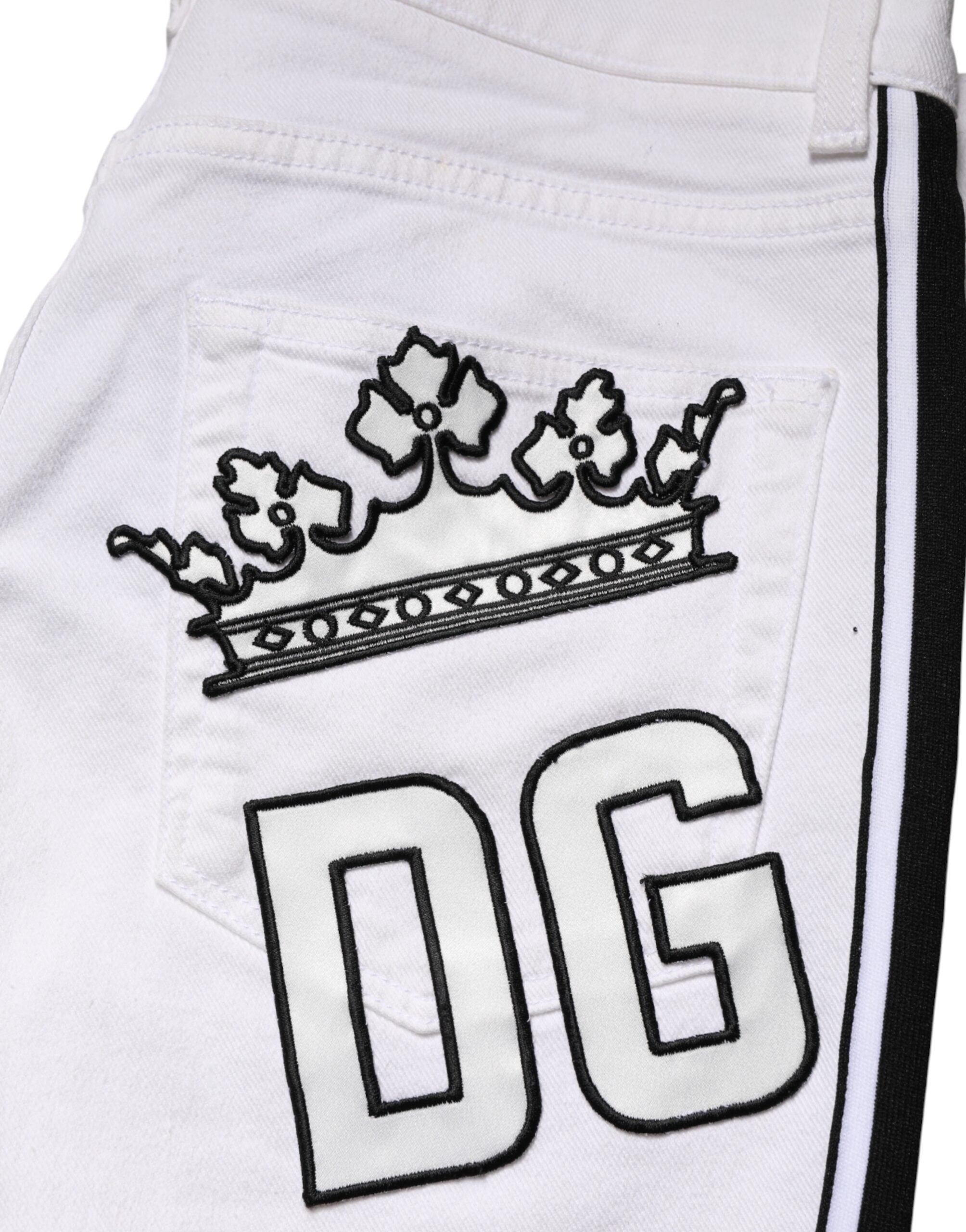Dolce &amp; Gabbana Weiße Skinny-Jeans aus Baumwollstretch für Herren