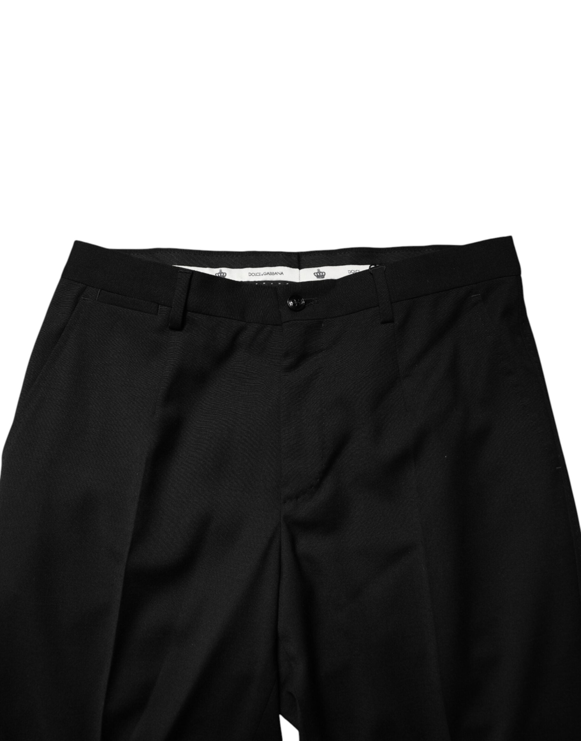Dolce & Gabbana Schwarze Anzughose aus Wolle für Herren