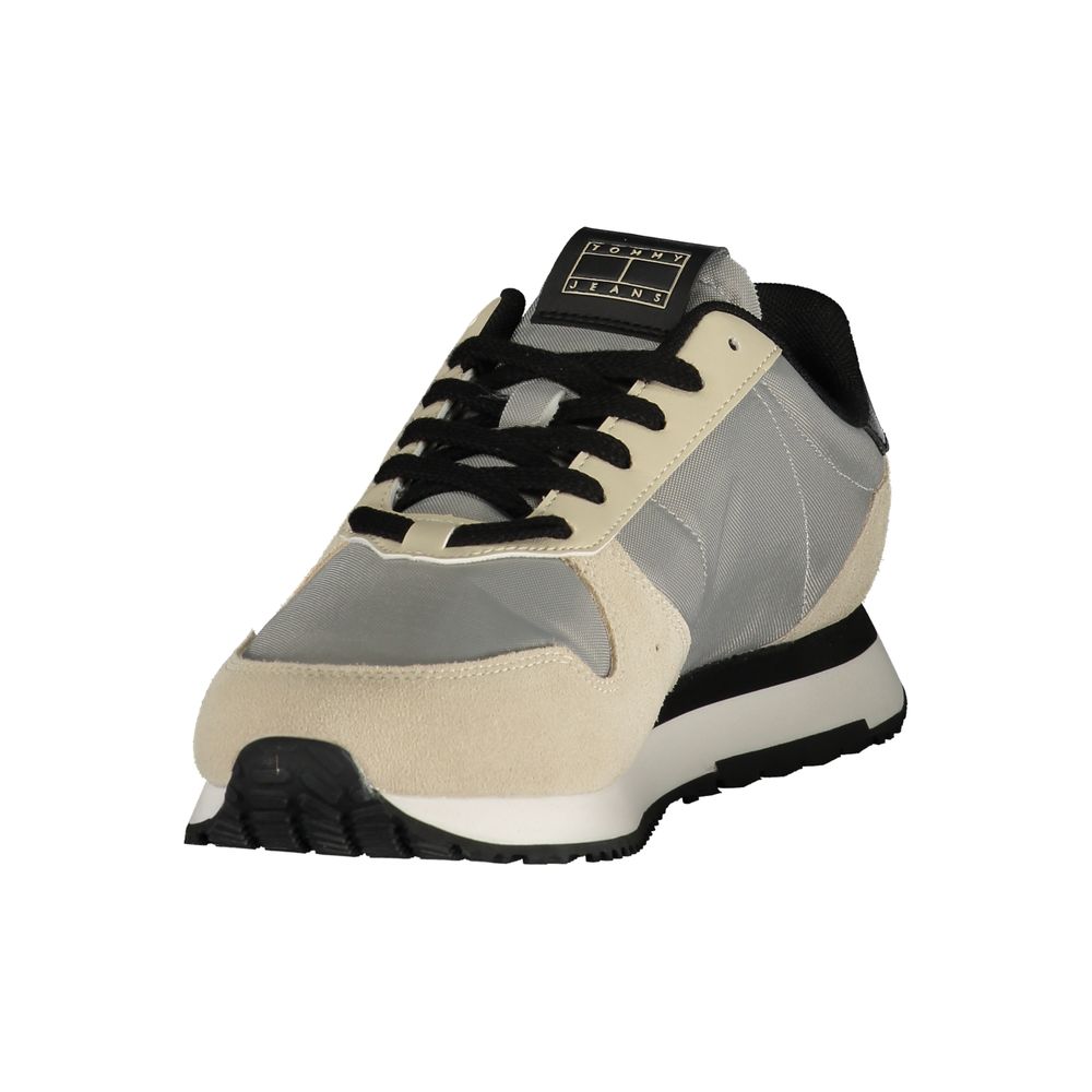 Tommy Hilfiger Grigio Leder Herren-Sneaker
