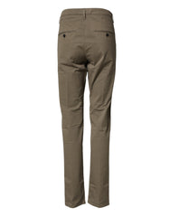 Dondup Beige Katoen Stretch Rechte Chino Heren Broek