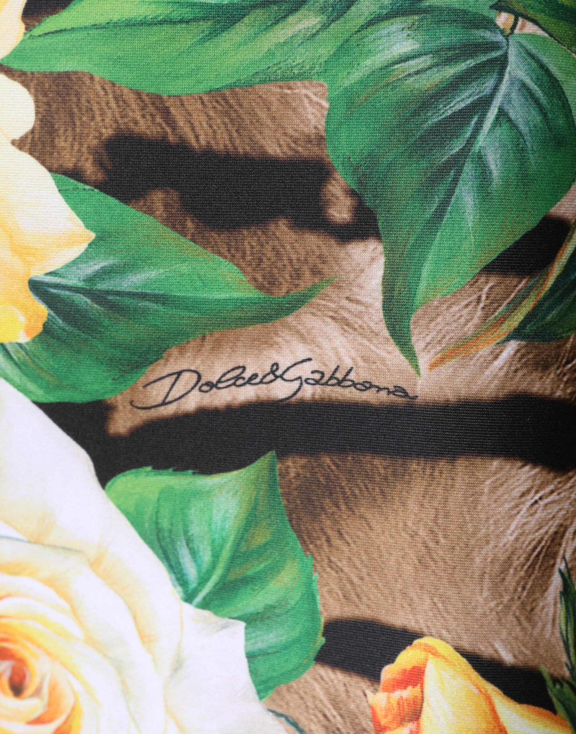 Dolce & Gabbana Etuikleid mit mehrfarbigem Blumendruck