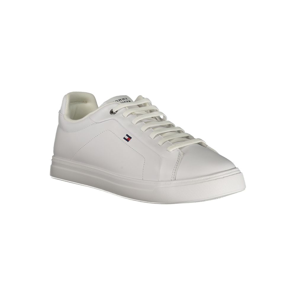 Tommy Hilfiger Weiße Polyurethan Herren-Sneaker