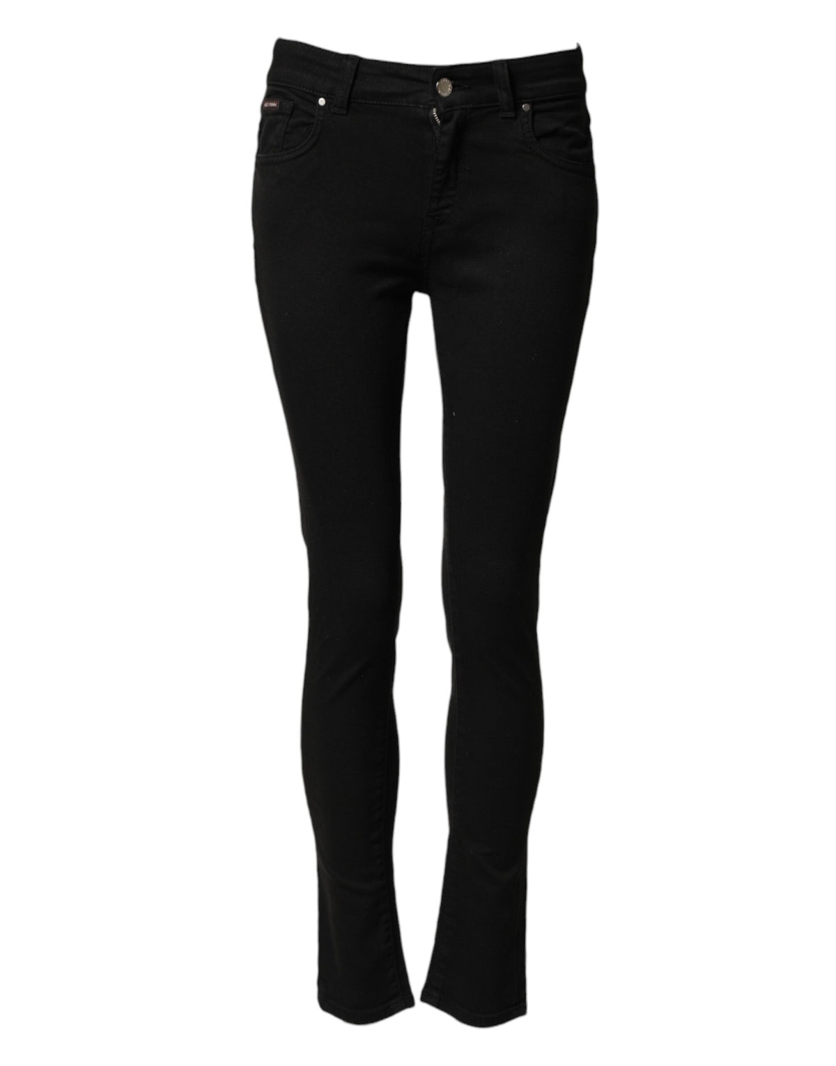 Dolce & Gabbana Schwarze Skinny Mid Waist Jeans aus Baumwolle
