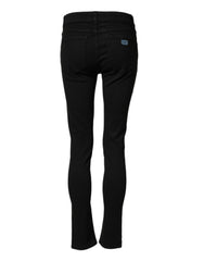 Dolce & Gabbana Schwarze Skinny Mid Waist Jeans aus Baumwolle