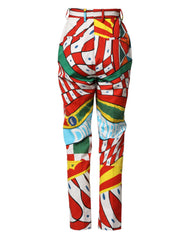 Dolce & Gabbana Rechte Broek met Veelkleurig Geometrisch Patroon