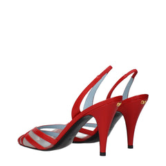 Valentino Garavani Rode Leren Sandalen met Stilettohak