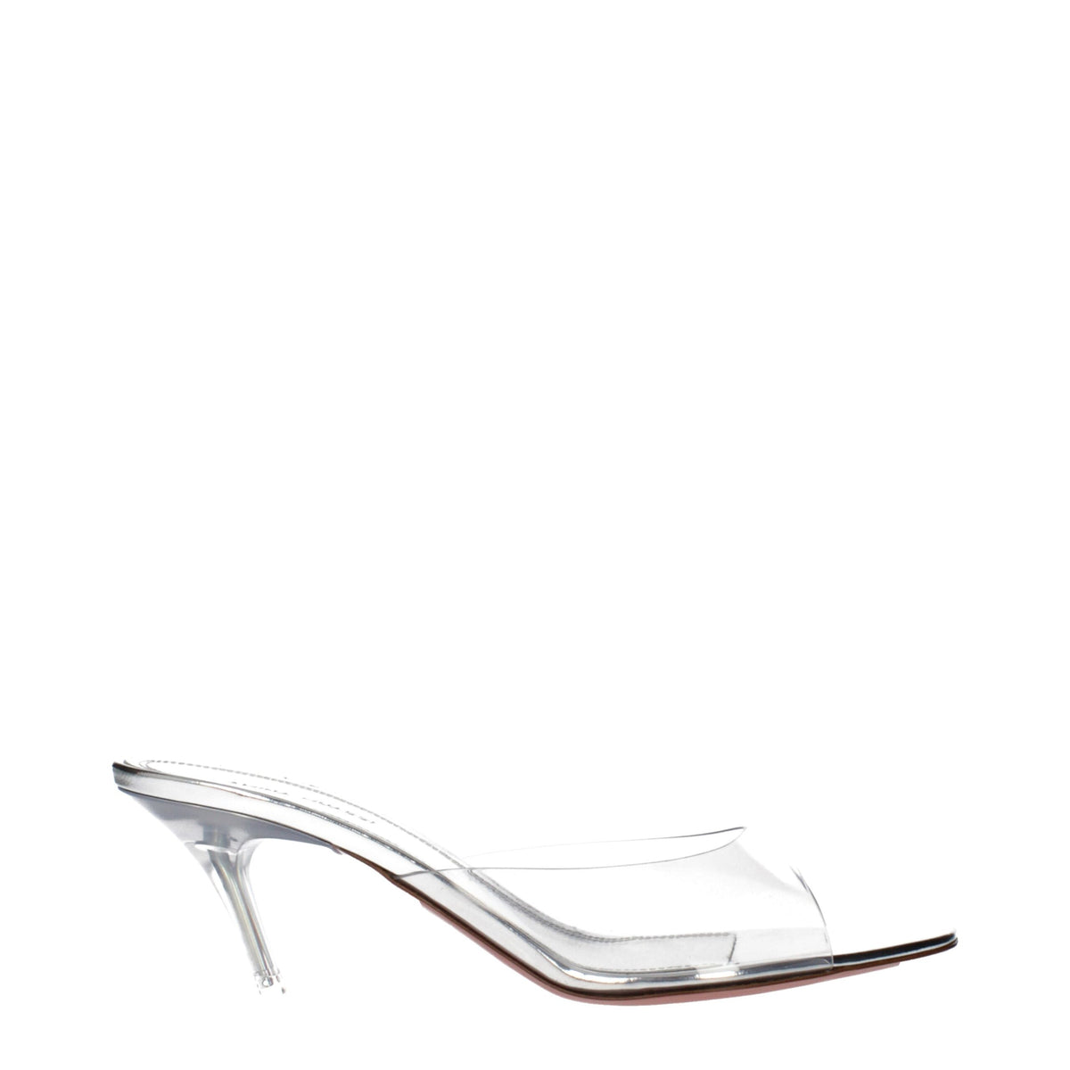 Amina Muaddi Transparente PVC Stiletto-Sandalen