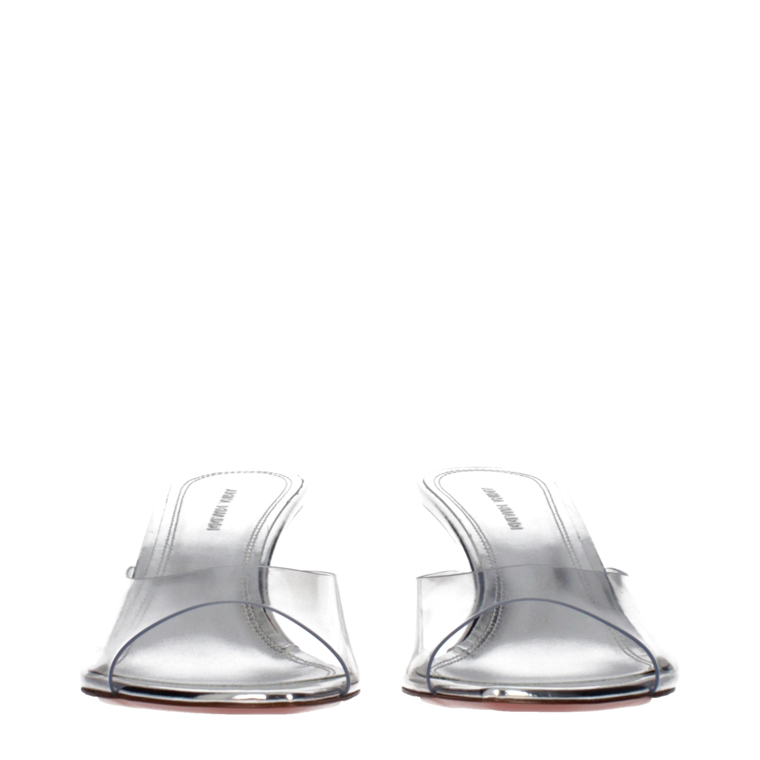 Amina Muaddi Transparente PVC Stiletto-Sandalen